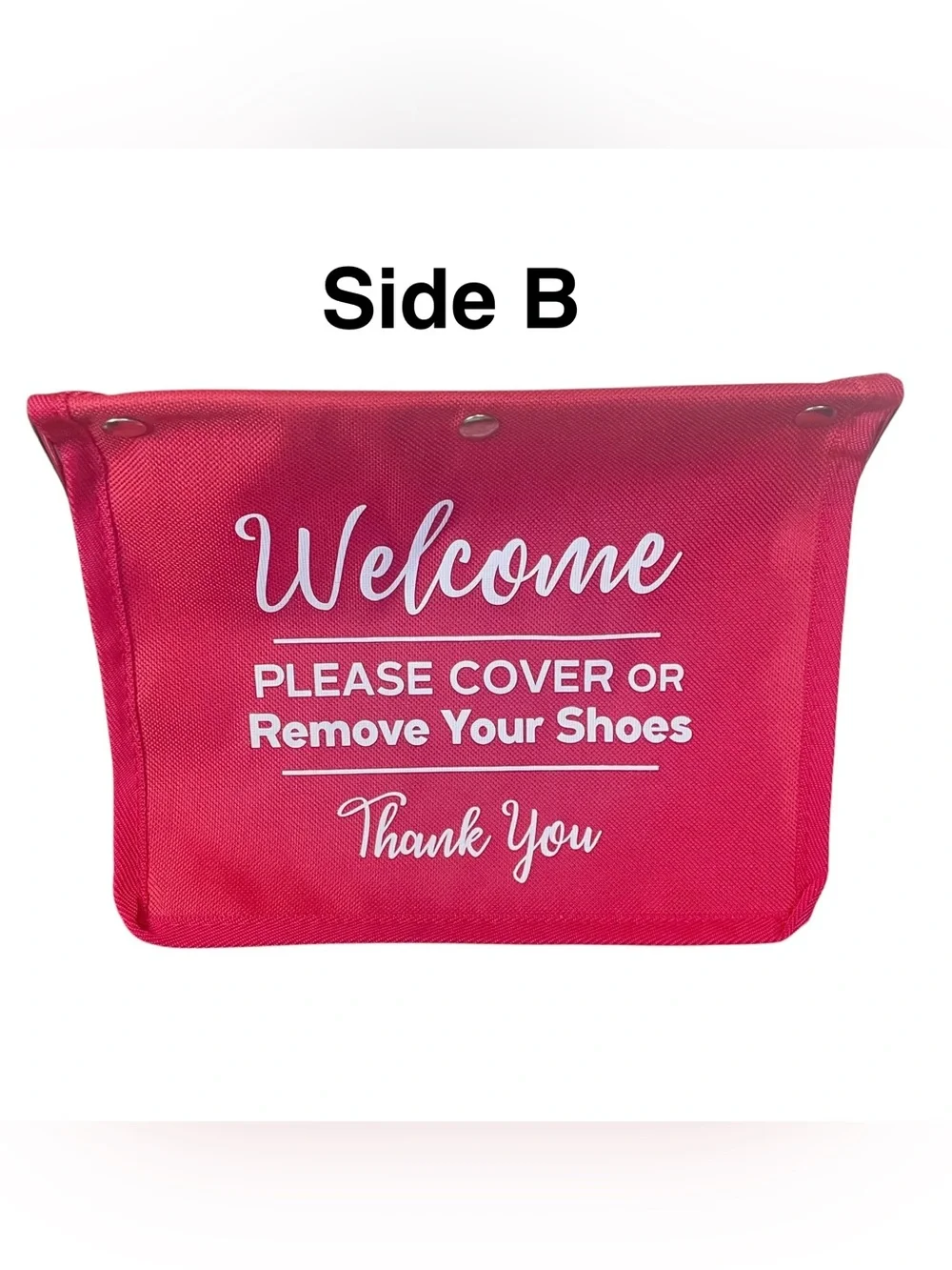 Guest Shoes Bootie Dispenser Basket Foldable Red Fabric Metal NEW NIP
